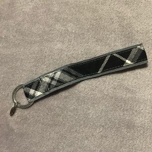 Black & White Plaid keychain holder